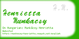 henrietta munkacsy business card